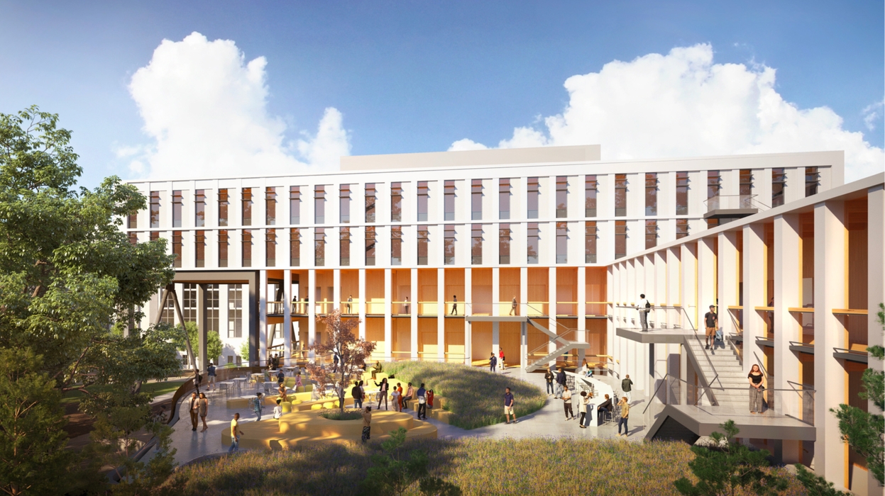 UC Berkeley Undergraduate Academic Building, where the 150 Years of Women mural lives